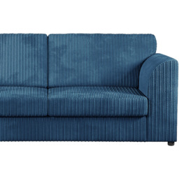 Luxor 6 Seater Marine Blue Jumbo Cord Full Back Sofa Suite - Wilko - thumbnail 4