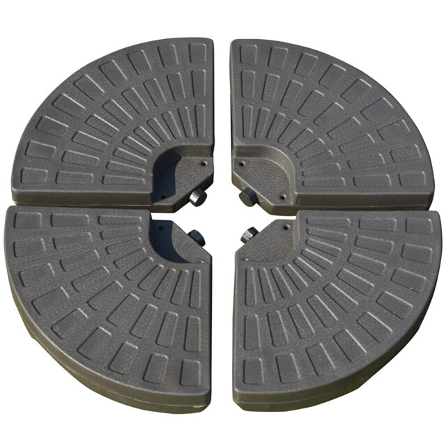 Outsunny 4 PCs Parasol Base Set - Size: 10.5 x 100 x 100cm - Black - Wilko - image 1