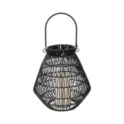 Elodie Lantern with LED Candle - Black - Wilko - thumbnail 6