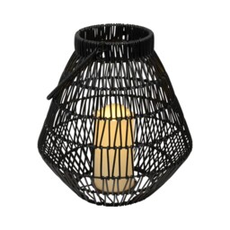 Elodie Lantern with LED Candle - Black - Wilko - thumbnail 5