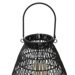 Elodie Lantern with LED Candle - Black - Wilko - thumbnail 3