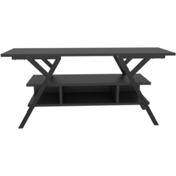 Decorotika Minerva Decorative 4 Open Shelf Black and Anthracite TV Unit - Size: 55 x 120 x 35cm - Multi - Wilko - thumbnail 3