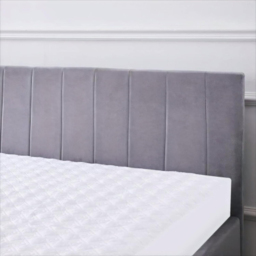 Portland Kosy Koala Small Double Grey Line Pattern Velvet Gas Lift Ottoman Bed with Mattress - Wilko - thumbnail 4