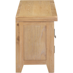 Seconique Windsor 2 Door 2 Shelf Natural Oak Straight TV Unit - Size: 50.5 x 140 x 37cm - Wilko - thumbnail 6
