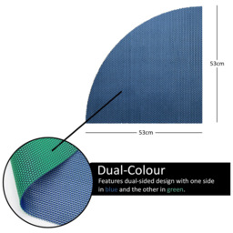 Nicoman Reversible Blue and Green Quadrant Corner Shower Mat 53cm - Size: 0.4 x 53 x 53cm - Wilko - thumbnail 5