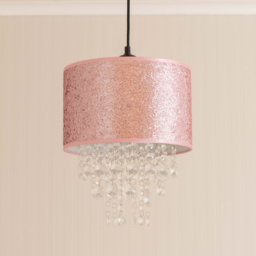 ValueLights Bonita Pink Glitter Pendant Shade with Clear Droplets - Wilko - thumbnail 5
