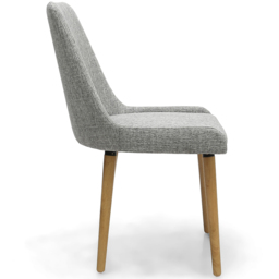 Capri Set of 2 Grey Flax Effect Weave Dining Chair - Wilko - thumbnail 5