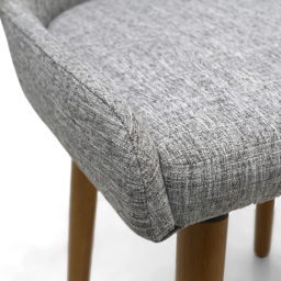 Capri Set of 2 Grey Flax Effect Weave Dining Chair - Wilko - thumbnail 6