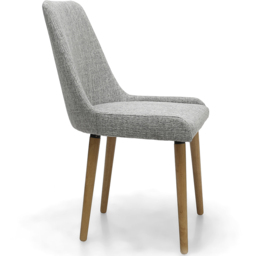 Capri Set of 2 Grey Flax Effect Weave Dining Chair - Wilko - thumbnail 4