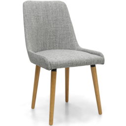 Capri Set of 2 Grey Flax Effect Weave Dining Chair - Wilko - thumbnail 3