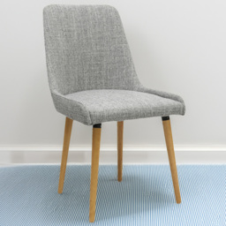 Capri Set of 2 Grey Flax Effect Weave Dining Chair - Wilko