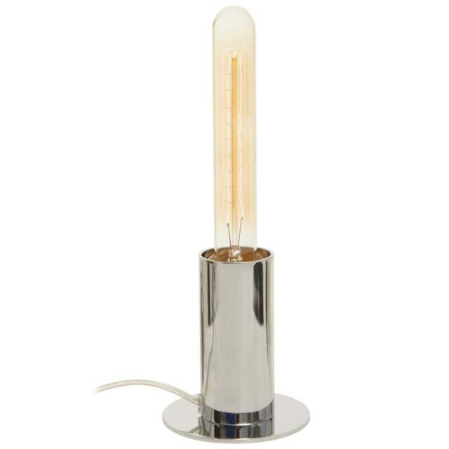 Premier Housewares Chrome Finish Table Lamp - Size: 9 x 9 x 11cm - Silver - Wilko - image 1