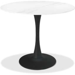 Bentley Designs Mason 4 Seater White Sintered Stone Circular Dining Table - Wilko - thumbnail 3