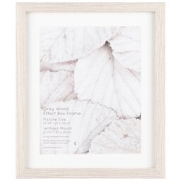 Grey Wood Effect Box Photo Frame 8 x 6 inch - Size: A5 - The Port. Co Gallery - Wilko - thumbnail 1