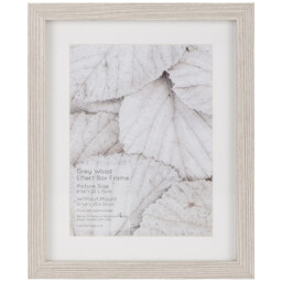 Grey Wood Effect Box Photo Frame 8 x 6 inch - Size: A5 - The Port. Co Gallery - Wilko - thumbnail 4