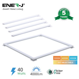 ENER-J 40W Splicing LED Borderline Ceiling Panel CCT Switchable Light 60 x 60cm - Size: 30 x 20 x 10cm - Wilko - thumbnail 4