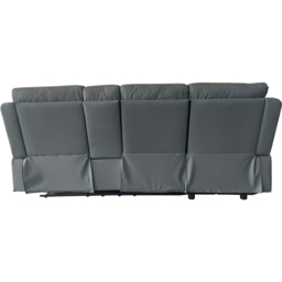 DS Living Sorento 3 Seater Grey Leather Left Hand Chaise Corner Recliner Sofa - Wilko - thumbnail 7
