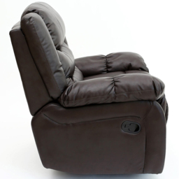 Furniture Online Seattle Brown Bonded Leather Manual Recliner Chair - Size: 106 x 95 x 91.5cm - Wilko - thumbnail 6