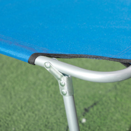 Outsunny Bright Blue Adjustable Folding Sun Lounger with Canopy - Size: 36 x 58 x 187cm - Wilko - thumbnail 4
