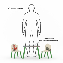 Kidsaw Gruffalo 2 Seater Green and Cream Table and Chairs - Wilko - thumbnail 7