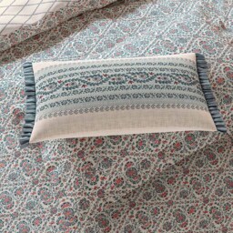 V&A Opulent Stripe Red and Teal Cushion 60 x 40cm - Red/ Teal - Wilko - thumbnail 3