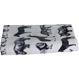 Velour Cotton White Mono Safari Hand Towel - Wilko - thumbnail 3