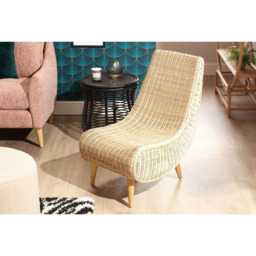 Desser Cream Wicker Teardrop Chair - Size: Single - Wilko - thumbnail 4