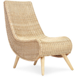 Desser Cream Wicker Teardrop Chair - Size: Single - Wilko - thumbnail 3