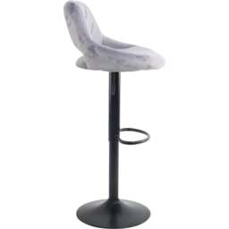 Neo Grey Crushed Velvet Swivel Bar Stool Set of 2 - Wilko - thumbnail 6