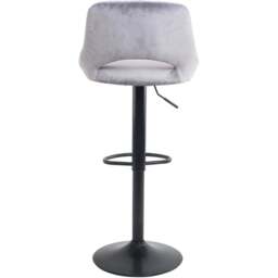 Neo Grey Crushed Velvet Swivel Bar Stool Set of 2 - Wilko - thumbnail 5
