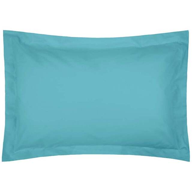 Serene Oxford Teal Pillowcase - Size: 27 x 20cm - Blue - Wilko - image 1