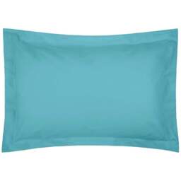 Serene Oxford Teal Pillowcase - Size: 27 x 20cm - Blue - Wilko