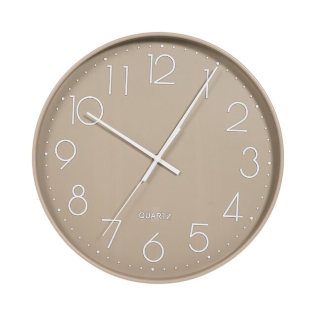 Matte Wall Clock Taupe - Wilko - image 1