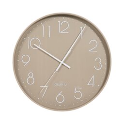 Matte Wall Clock Taupe - Wilko - thumbnail 1
