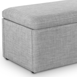 Julian Bowen Sorrento Light Grey Linen Blanket Box - Size: 45 x 140 x 41cm - Wilko - thumbnail 4