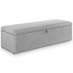 Julian Bowen Sorrento Light Grey Linen Blanket Box - Size: 45 x 140 x 41cm - Wilko - thumbnail 3