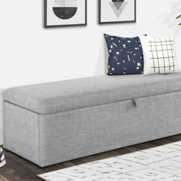 Julian Bowen Sorrento Light Grey Linen Blanket Box - Size: 45 x 140 x 41cm - Wilko - thumbnail 7