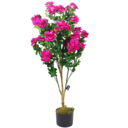 Botanik Pink Azalea Blossom Artificial Tree in Copper Metal Planter 3.3ft - Size: 105 x 50 x 50cm - Dark Pink - Wilko - thumbnail 4