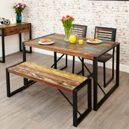 Baumhaus Urban Chic 2 Seater Dining Bench - Multi - Wilko - thumbnail 3