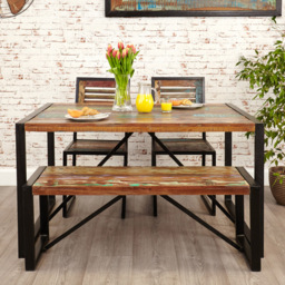 Baumhaus Urban Chic 2 Seater Dining Bench - Multi - Wilko - thumbnail 6