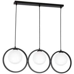 Milagro Boston Black Pendant Lamp 230V - Size: 14 x 100 x 100cm - Wilko - thumbnail 1