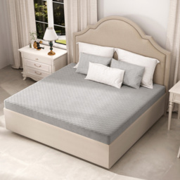 Costway King Size Grey Luxury Super Soft Velvet Mattress Protector - Size: Super King - Wilko - thumbnail 3