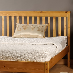 Brooklyn Single Caramel Wooden Low Foot End Bed Frame - Cream - Wilko - thumbnail 3