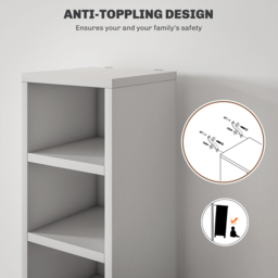 Portland White 12 Cube CD and DVD Storage Unit - Size: 175 x 20 x 21cm - Wilko - thumbnail 7