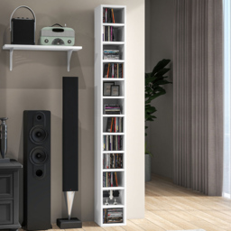 Portland White 12 Cube CD and DVD Storage Unit - Size: 175 x 20 x 21cm - Wilko - thumbnail 1