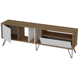 Decorotika Mistico Walnut and White Wide TV Unit - Size: 58 x 180 x 35.5cm - Multi - Wilko - thumbnail 4