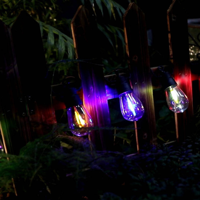 ENER-J Solar RGB Meteor Show String Lights with 10 Lamps 10m - Size: 30 x 20 x 10cm - Multi - Wilko - image 1