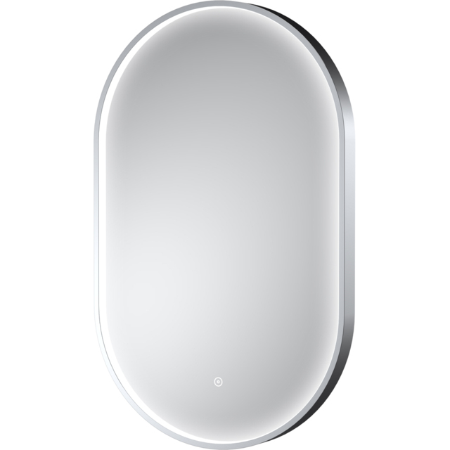 nuie Polished Chrome Framed LED Touch Sensor Mirror 800 x 500mm - Size: 800 x 500 x 47mm - Wilko - image 1