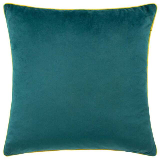 Paoletti Meridian Teal Cylon Velvet Cushion - Size: 55 x 55 cm - Multi - Wilko - image 1