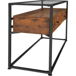 tectake 2 Drawer Dark Wood Reading Sideboard - Size: 80.5 x 41.5 x 101.5cm - Brown - Wilko - thumbnail 6